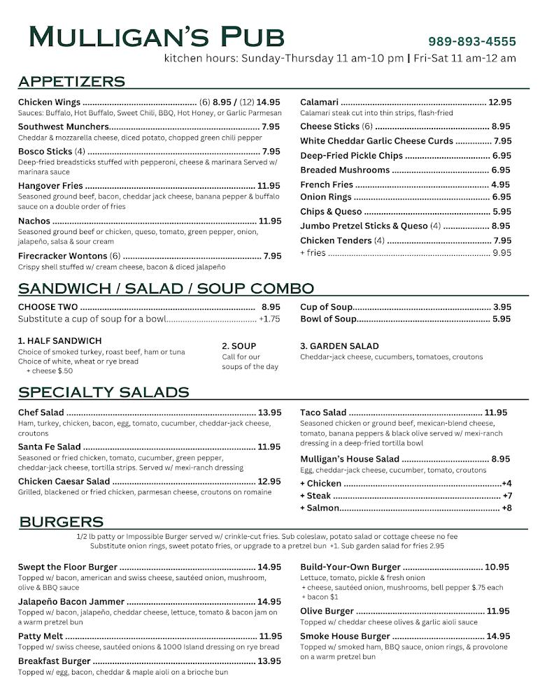 Mulligan's Pub Menu image 2